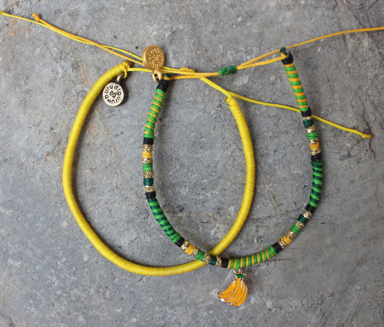 Banana 2 Piece Anklet Set