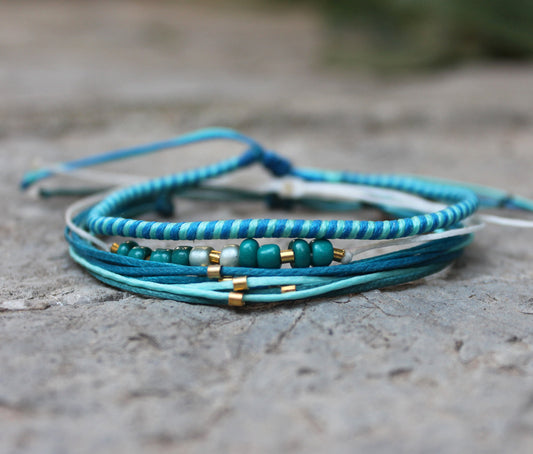 Azul 3 Piece Bracelet Set