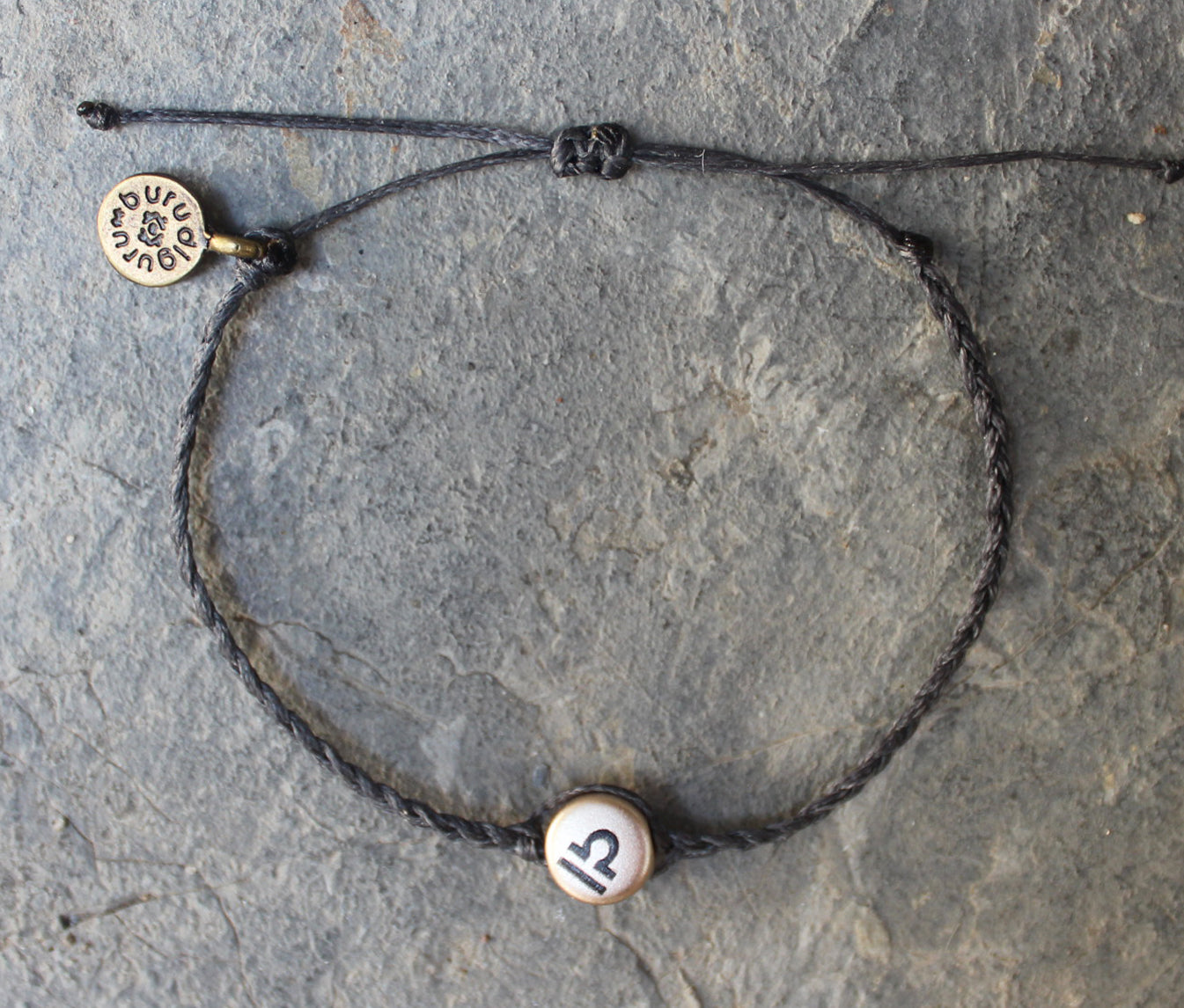 Zodiac Horoscope Bracelet / Anthracite