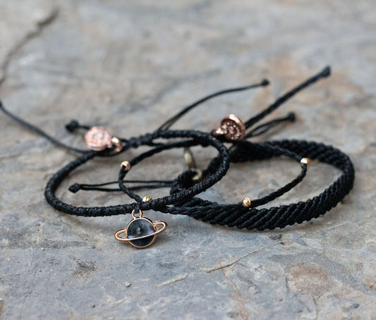 Planet Black 3 Piece Bracelet Set