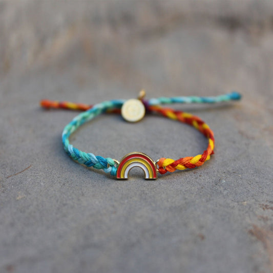 Rainbow Thin Knitted Bracelet