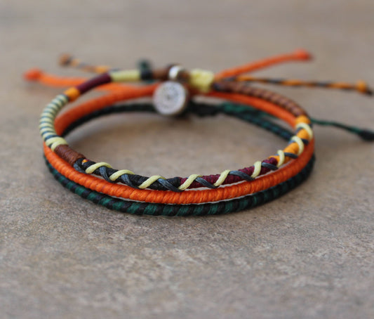 Loop 3 Thin Bracelet Set / Pumpkin