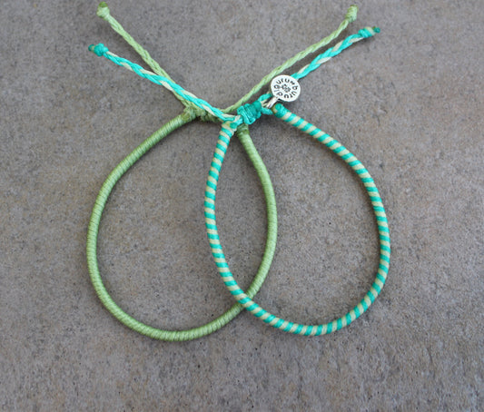 Loop 2 Thin Bracelet Set 04 / Green