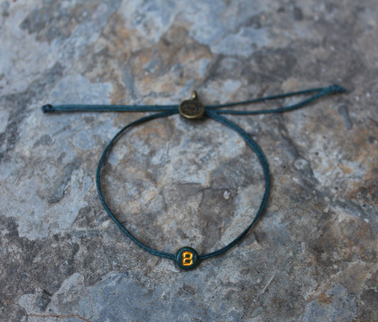 Cordas Letter Bracelet / Petrol Green