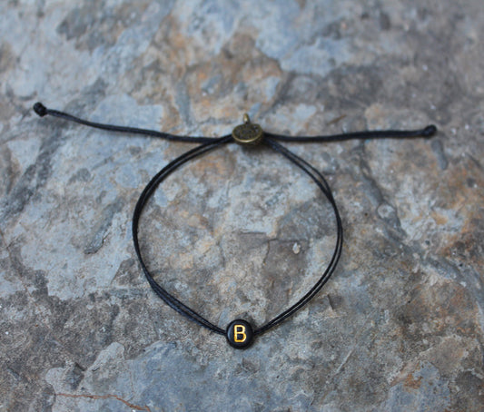 Cordas Letter Bracelet / Black